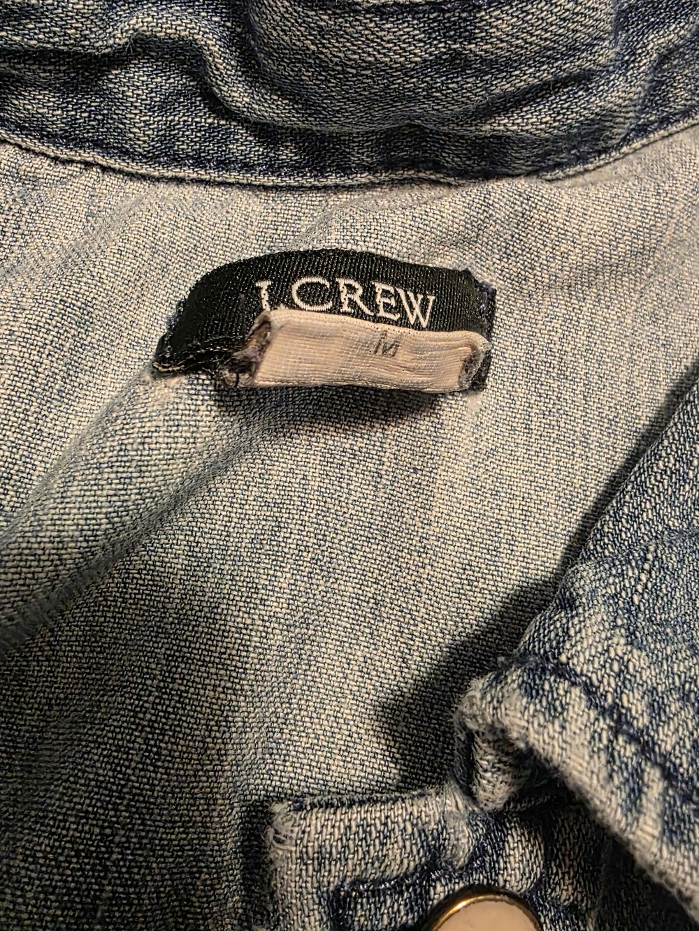 J CREW Light Wash Denim Utility Jacket with Tie Waist - Picture 2 of 10